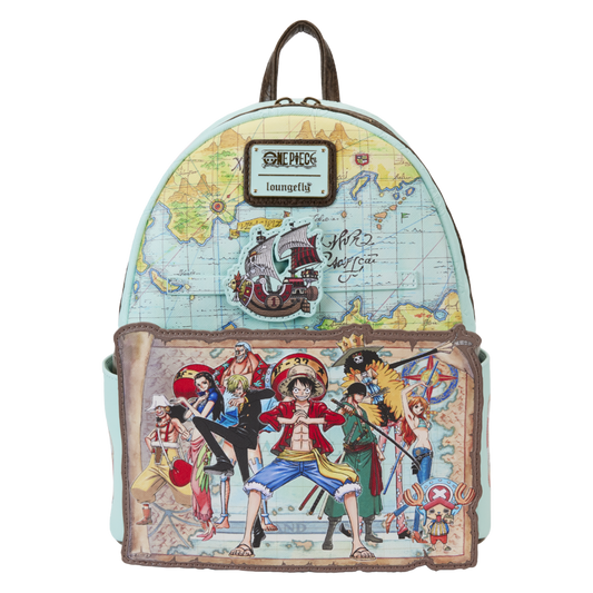 Pop Weasel Image of One Piece - Luffy & Gang Map Mini Backpack - Loungefly