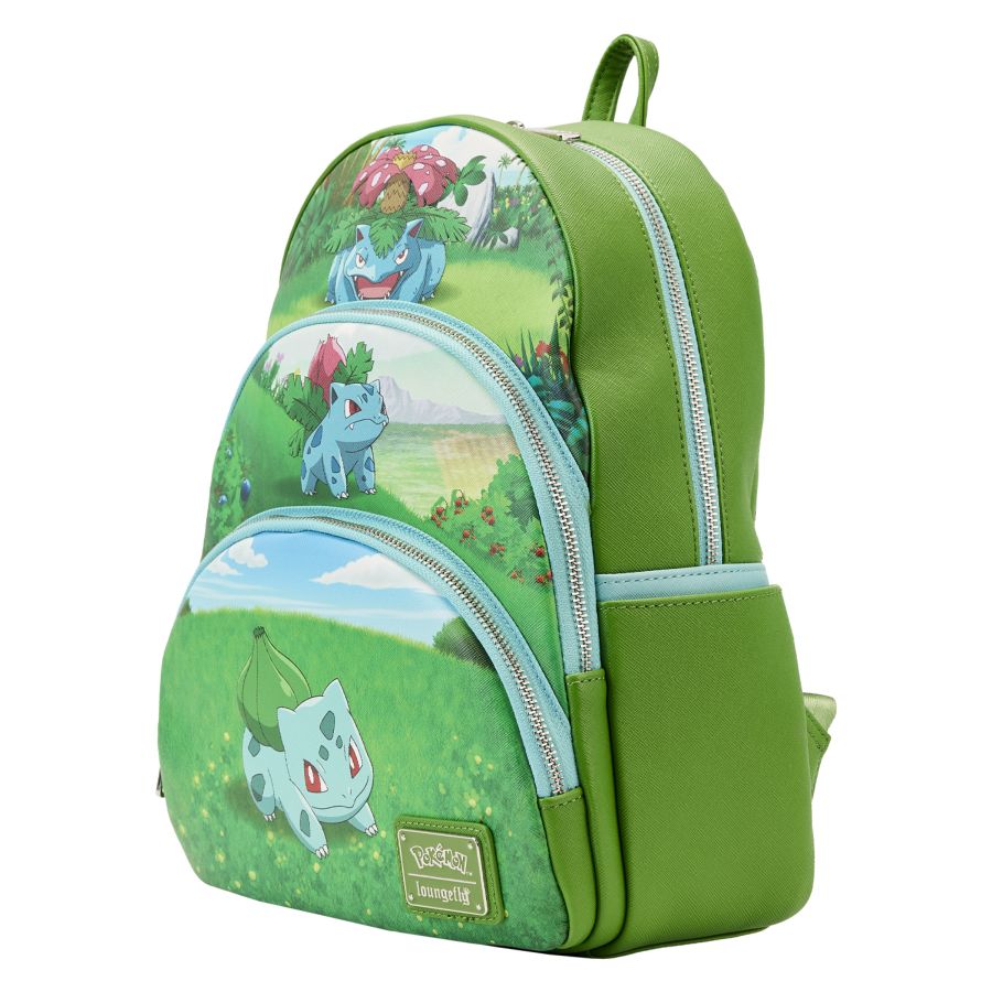 Pop Weasel - Image 2 of Pokemon - Bulbasaur Evolutions Triple Pocket Backpack - Loungefly - Bags, Wallets & Purses - Image - Pop Weasel