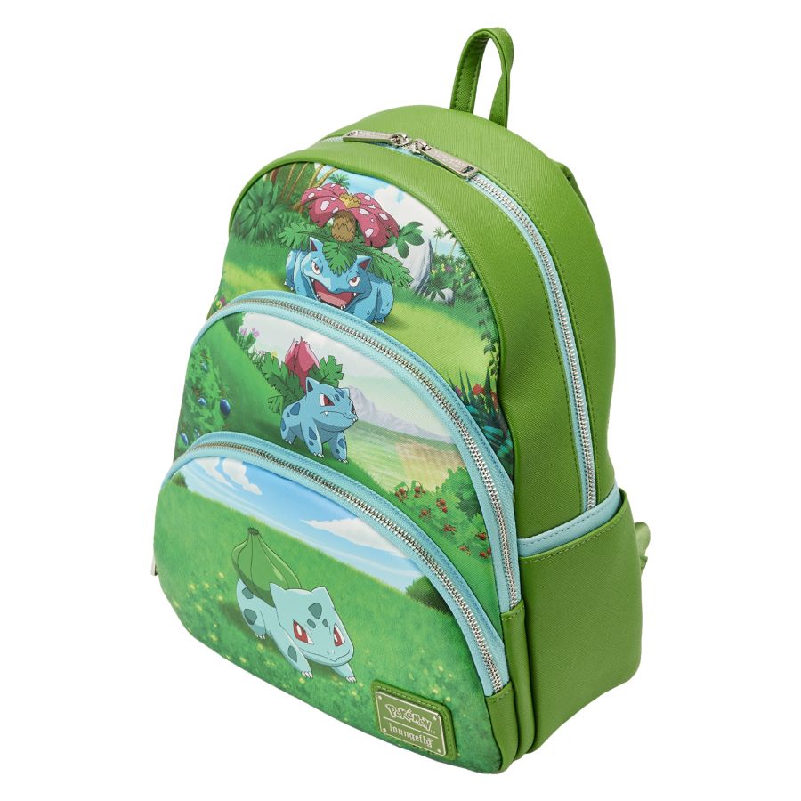 Pop Weasel - Image 3 of Pokemon - Bulbasaur Evolutions Triple Pocket Backpack - Loungefly - Bags, Wallets & Purses - Image - Pop Weasel