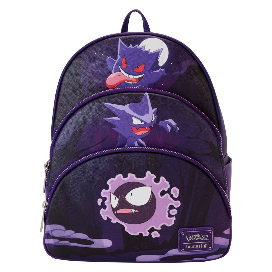 Image Pop Weasel - Image 2 of Pokemon - Gengar Evolution Triple Pocket Backpack - Loungefly - Bags, Wallets & Purses - Image - Pop Weasel