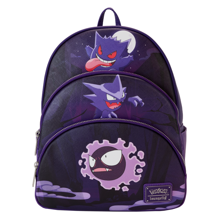 Pokemon - Gengar Evolution Triple Pocket Backpack - Loungefly - Bags, Wallets & Purses - Image - Pop Weasel