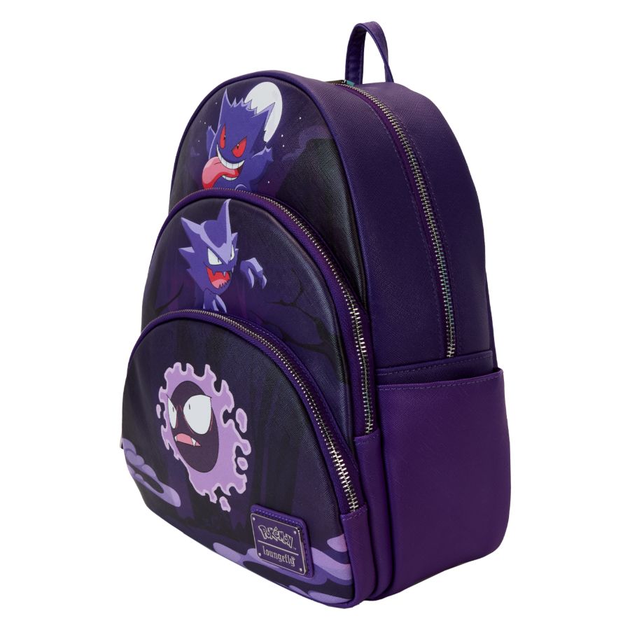 Image Pop Weasel - Image 3 of Pokemon - Gengar Evolution Triple Pocket Backpack - Loungefly - Bags, Wallets & Purses - Image - Pop Weasel