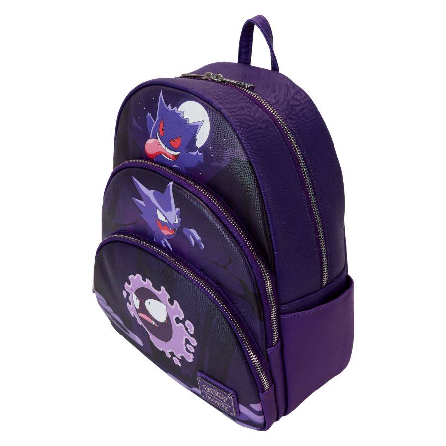 Image Pop Weasel - Image 4 of Pokemon - Gengar Evolution Triple Pocket Backpack - Loungefly - Bags, Wallets & Purses - Image - Pop Weasel