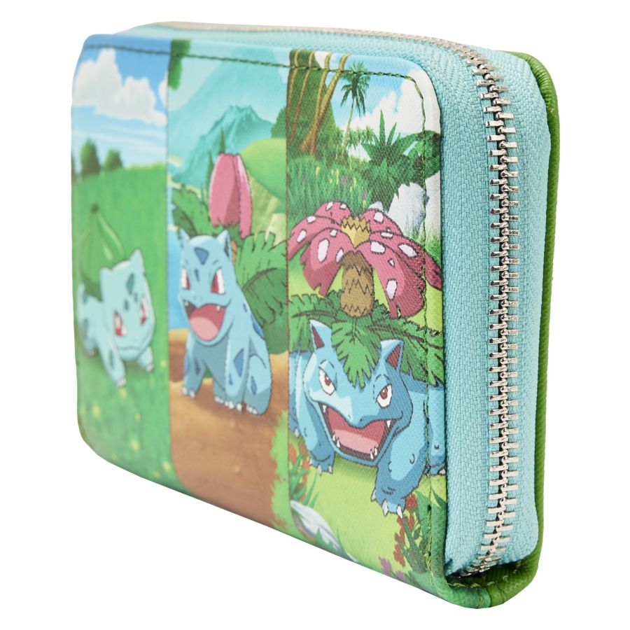 Pop Weasel - Image 2 of Pokemon - Bulbasaur Evolution Zip Wallet - Loungefly - Bags, Wallets & Purses - Image - Pop Weasel