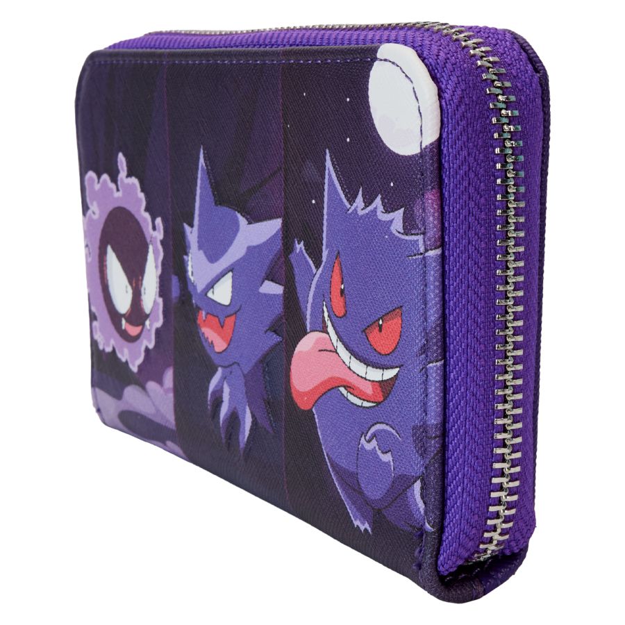 Image Pop Weasel - Image 3 of Pokemon - Gengar Evolution Zip Around Wallet - Loungefly - Bags, Wallets & Purses - Image - Pop Weasel