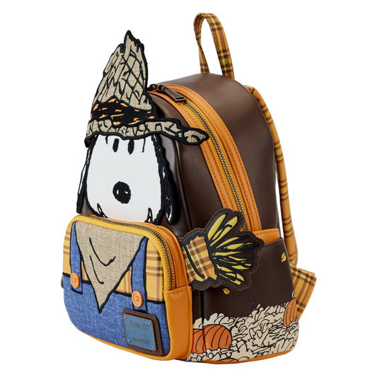 Pop Weasel - Image 2 of Peanuts - Snoopy Scarecrow Cosplay Mini Backpack - Loungefly