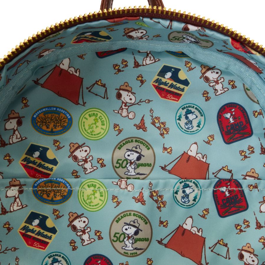 Image Pop Weasel - Image 5 of Peanuts: Beagle Scounts - 50th Anniversary Mini Backpack - Loungefly