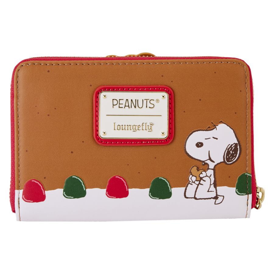 Pop Weasel - Image 3 of Peanuts - Snoopy Gingerbread Wreath Scented Zip Around Wallet - Loungefly - Bags, Wallets & Purses - Image - Pop Weasel