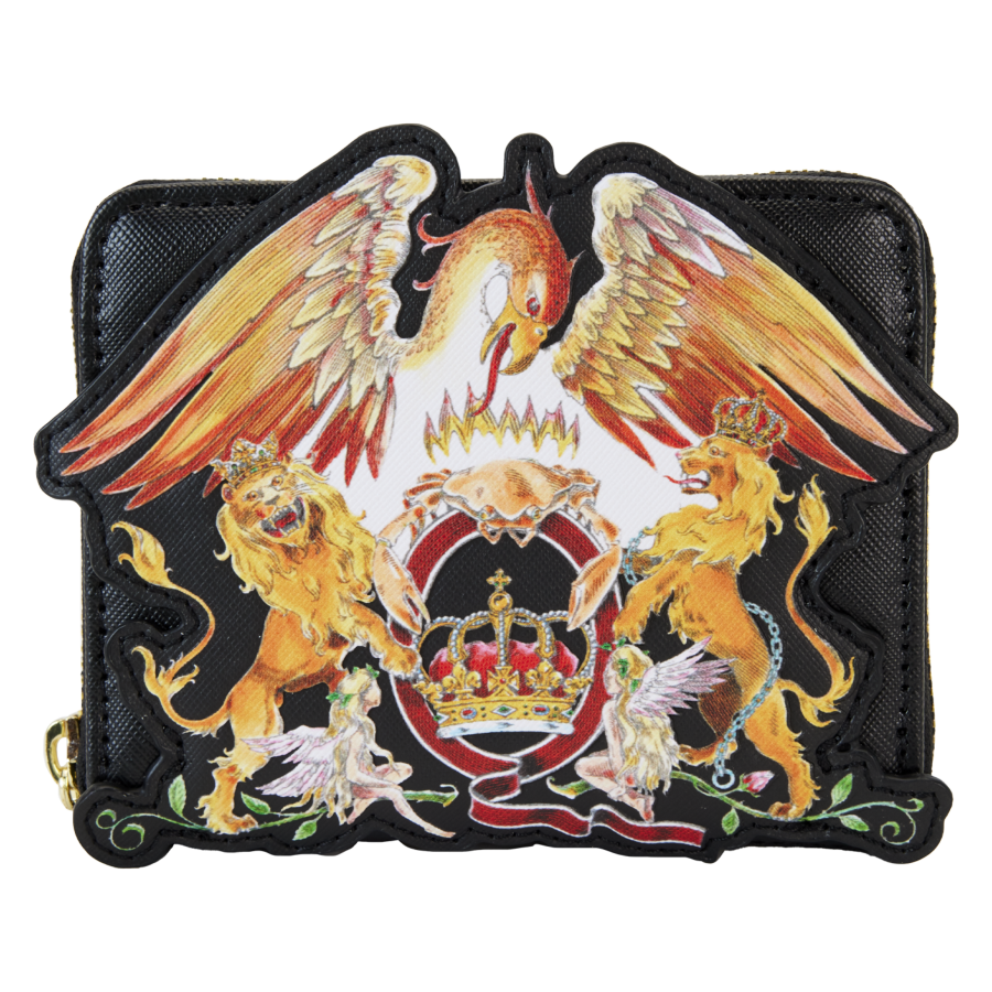 Pop Weasel Image of Queen - Logo Crest Zip Around Wallet - Loungefly - Bags, Wallets & Purses - Image - Pop Weasel