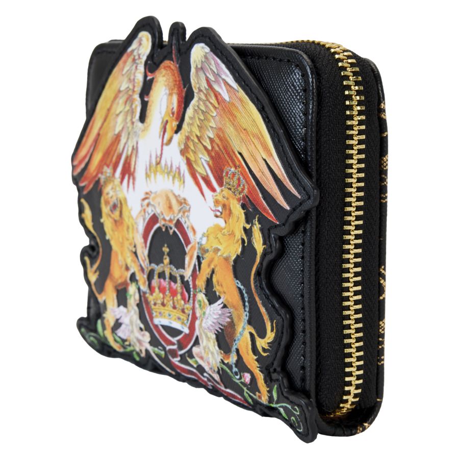 Pop Weasel - Image 2 of Queen - Logo Crest Zip Around Wallet - Loungefly - Bags, Wallets & Purses - Image - Pop Weasel