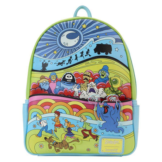 Pop Weasel Image of Scooby Doo - Psychedelic Monster Chase Glow Mini Backpack - Loungefly