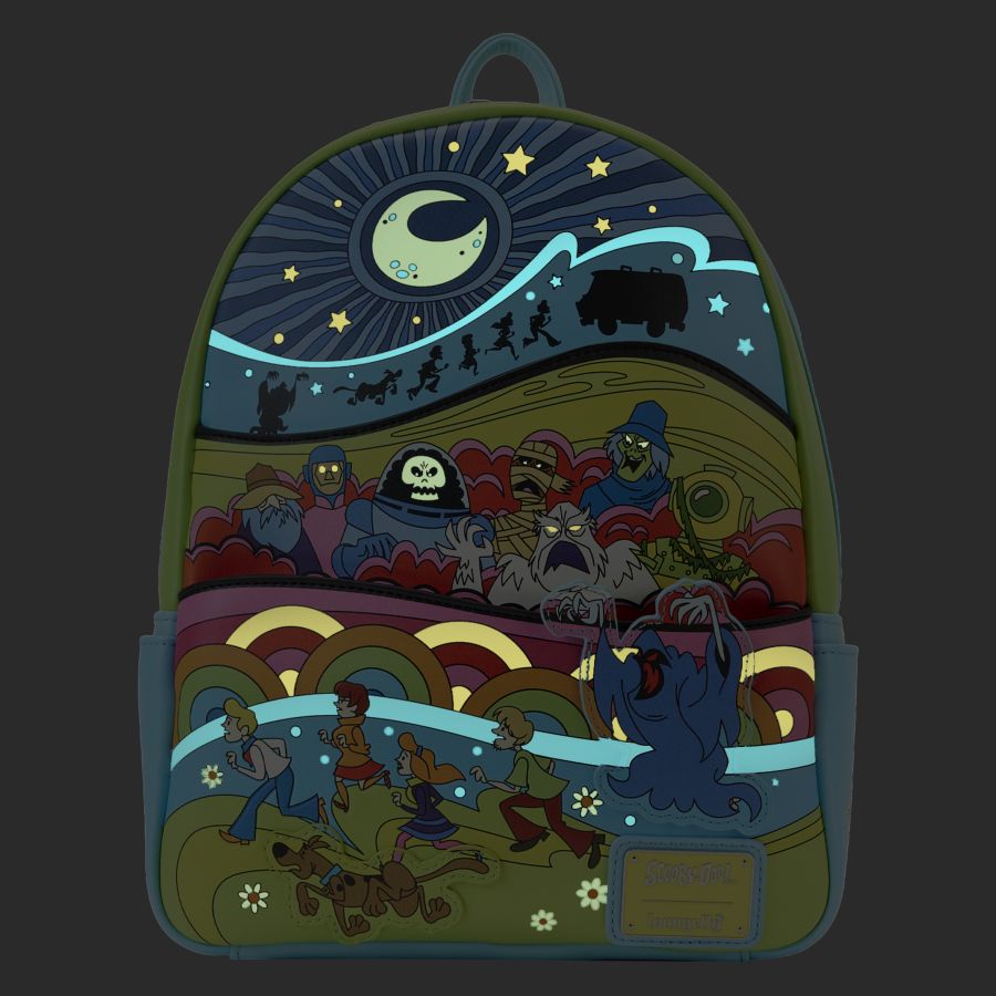 Pop Weasel - Image 2 of Scooby Doo - Psychedelic Monster Chase Glow Mini Backpack - Loungefly