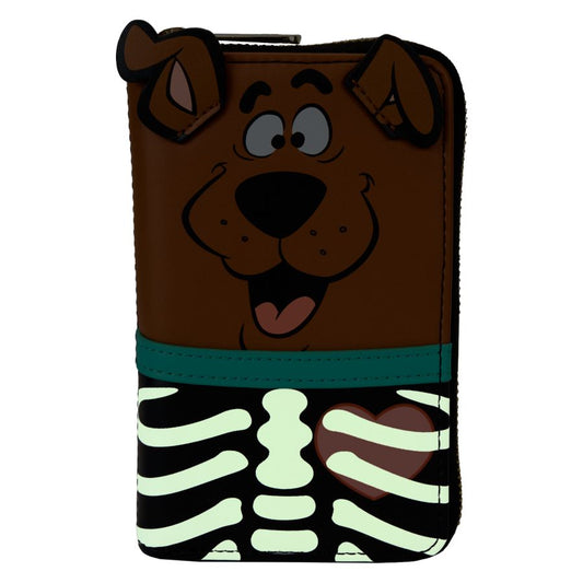 Image Pop Weasel - Image 2 of Scooby-Doo - Scooby-Doo Skeleton Cosplay Glow Zip Around Wallet - Loungefly