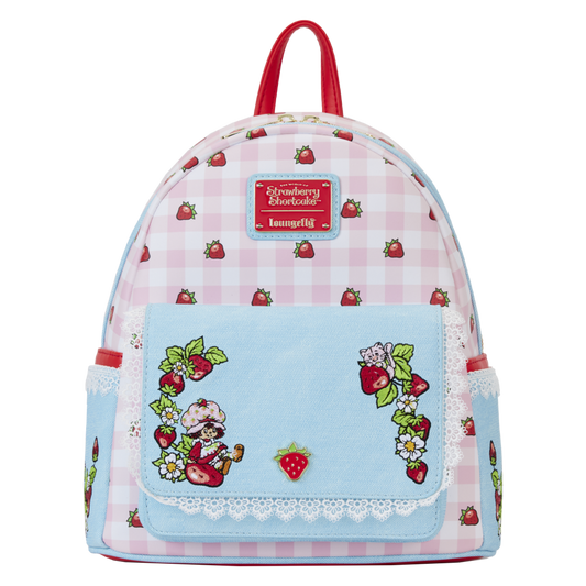 Pop Weasel Image of Strawberry Shortcake - Denim Pocket Mini Backpack - Loungefly