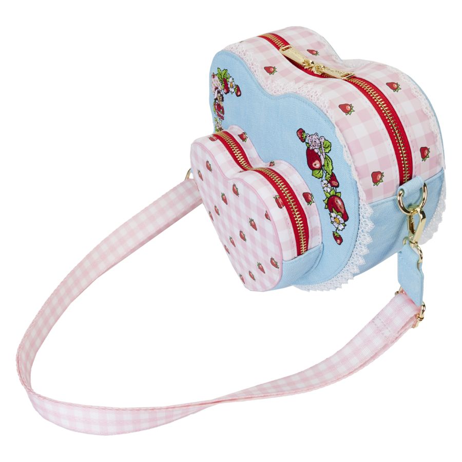 Pop Weasel - Image 3 of Strawberry Shortcake - Denim Heart Crossbody - Loungefly