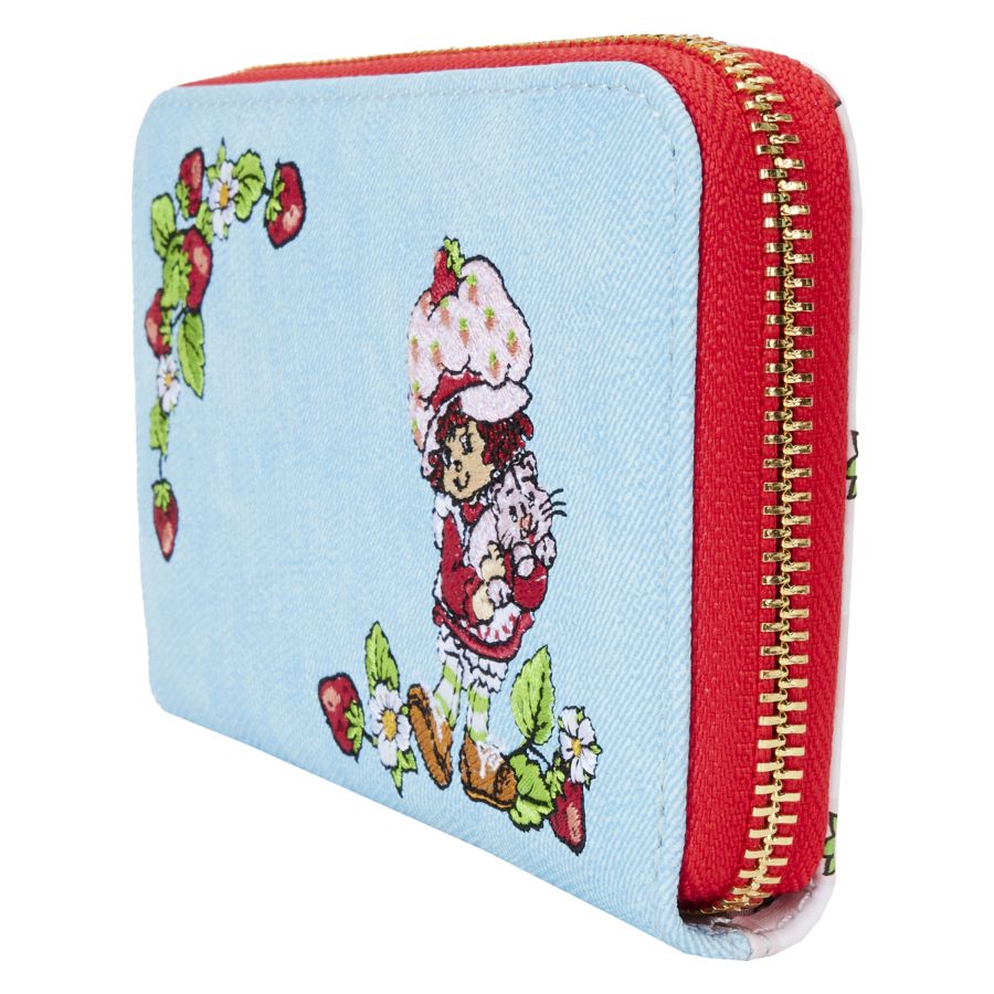 Pop Weasel - Image 2 of Strawberry Shortcake - Denim Plaid Zip Wallet - Loungefly