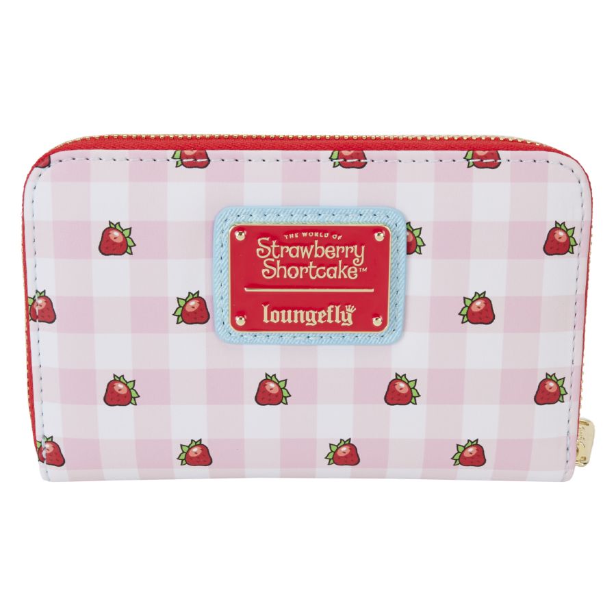 Pop Weasel - Image 3 of Strawberry Shortcake - Denim Plaid Zip Wallet - Loungefly