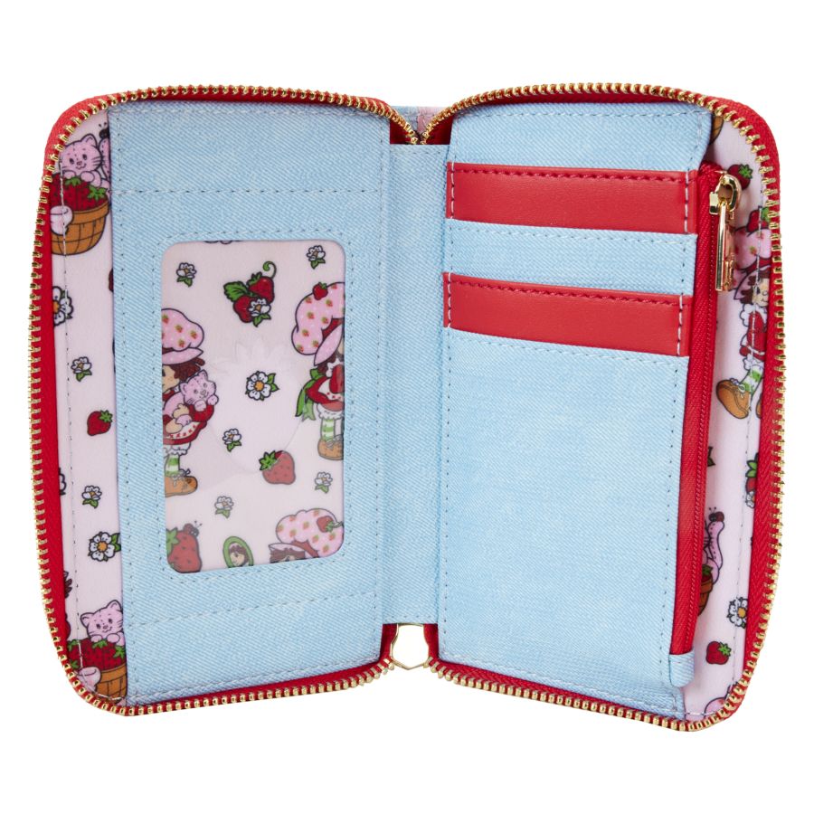 Pop Weasel - Image 4 of Strawberry Shortcake - Denim Plaid Zip Wallet - Loungefly - Bags, Wallets & Purses - Image - Pop Weasel