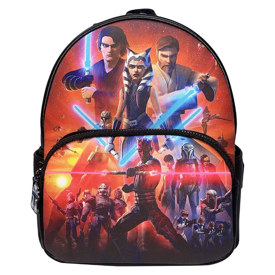 Pop Weasel Image of Star Wars: The Clone Wars - Lightsaber Glow US Exclusive Mini Backpack [RS] - Loungefly - Bags, Wallets & Purses - Image - Pop Weasel