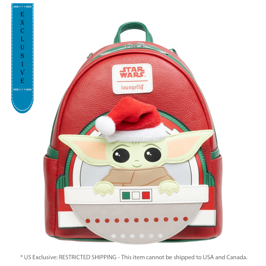 Pop Weasel Image of Star Wars - Santa Grogu US Exclusive Mini Backpack [RS] - Loungefly - Bags, Wallets & Purses - Image - Pop Weasel