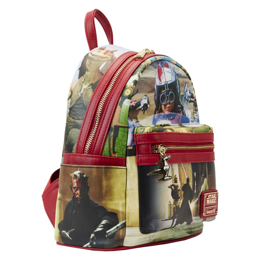 Pop Weasel - Image 4 of Star Wars: Episode One - The Phantom Menace - Scenes Mini Backpack - Loungefly - Bags, Wallets & Purses - Image - Pop Weasel