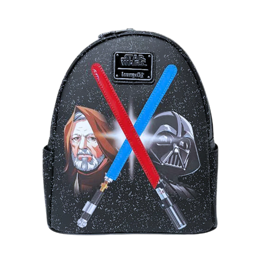 Pop Weasel Image of Star Wars - Darth Vader & Obi-Wan Light-Up US Exclusive Mini Backpack [RS] - Loungefly