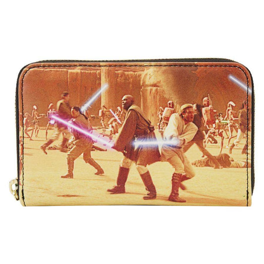 Pop Weasel Image of Star Wars Episode II: Attack of the Clones - Scene Zip Around Wallet - Loungefly