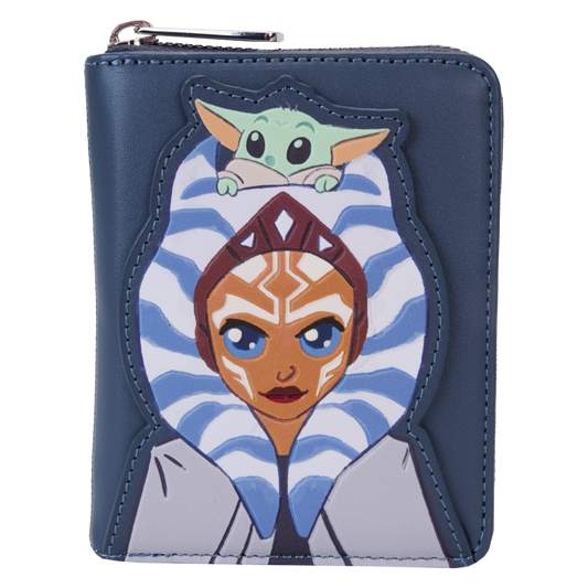 Pop Weasel Image of Star Wars: The Mandalorian - Ahsoka & Grogu Zip Wallet - Loungefly