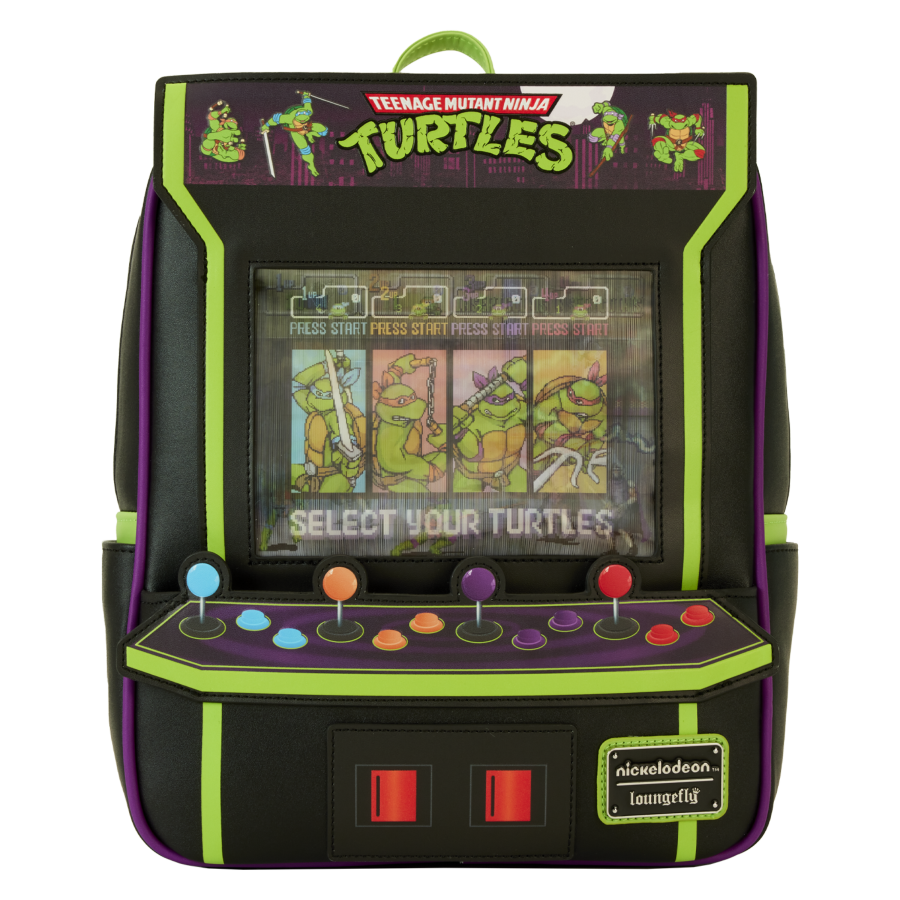 Teenage Mutant Ninja Turtles: 40th Anniversary - Vintage Arcade Mini Backpack - Loungefly - Bags, Wallets & Purses - Image - Pop Weasel