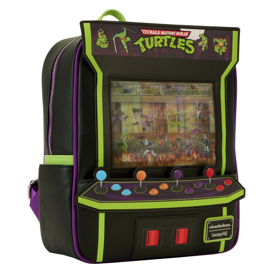 Image Pop Weasel - Image 2 of Teenage Mutant Ninja Turtles: 40th Anniversary - Vintage Arcade Mini Backpack - Loungefly - Bags, Wallets & Purses - Image - Pop Weasel