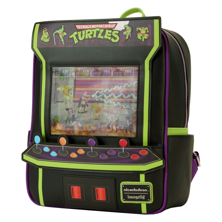 Image Pop Weasel - Image 3 of Teenage Mutant Ninja Turtles: 40th Anniversary - Vintage Arcade Mini Backpack - Loungefly - Bags, Wallets & Purses - Image - Pop Weasel