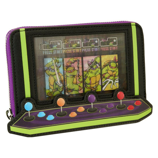 Image Pop Weasel - Image 2 of Teenage Mutant Ninja Turtles: 40th Anniversary - Vintage Arcade Zip Around Wallet - Loungefly