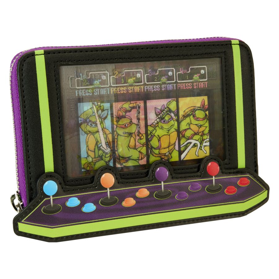 Image Pop Weasel - Image 2 of Teenage Mutant Ninja Turtles: 40th Anniversary - Vintage Arcade Zip Around Wallet - Loungefly - Bags, Wallets & Purses - Image - Pop Weasel