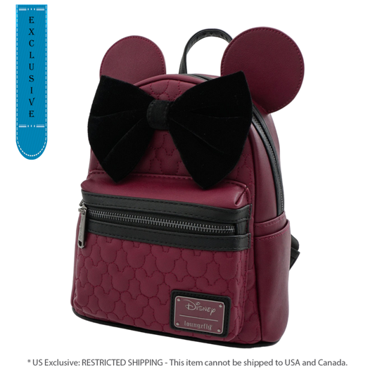 Pop Weasel Image of Disney - Mickey Mouse Brown with Bow & Ears Mini Backpack - Loungefly