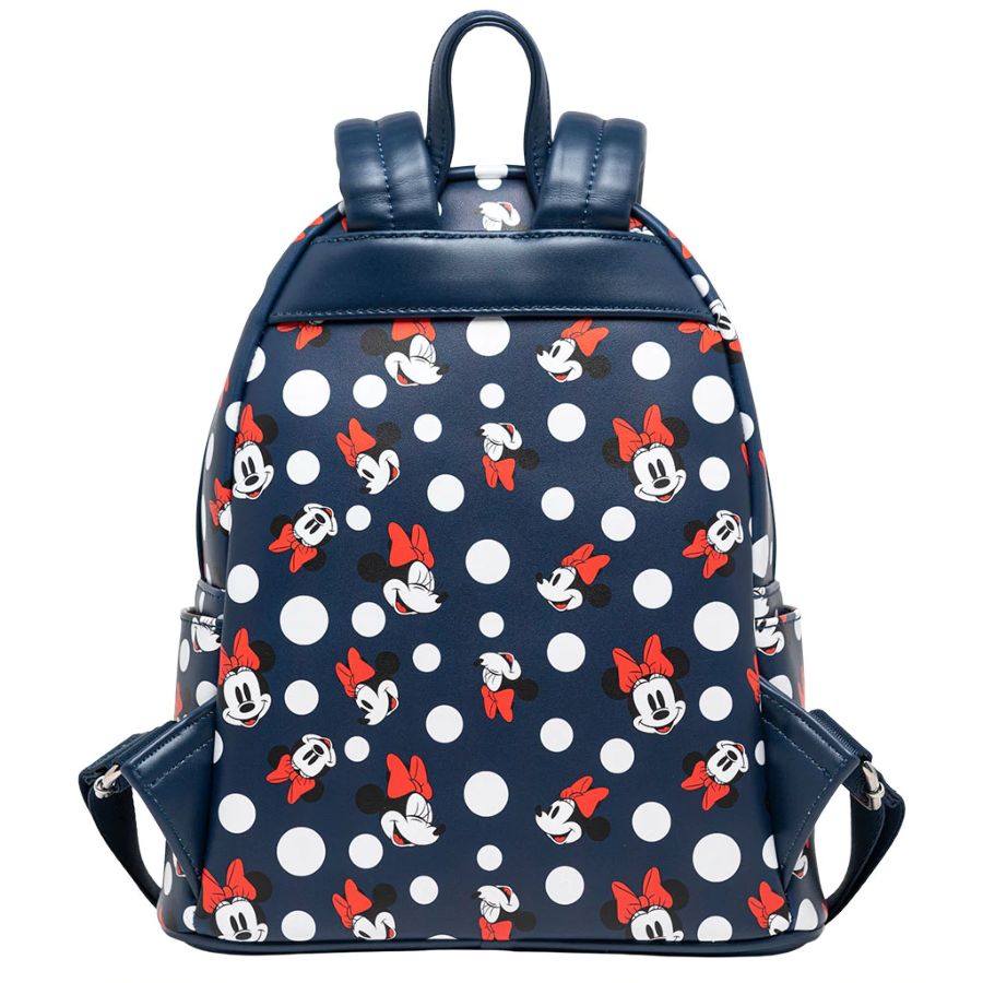 Pop Weasel - Image 3 of Disney - Minnie Mouse Polka Dots Navy US Exclusive Mini Backpack [RS] - Loungefly - Bags, Wallets & Purses - Image - Pop Weasel