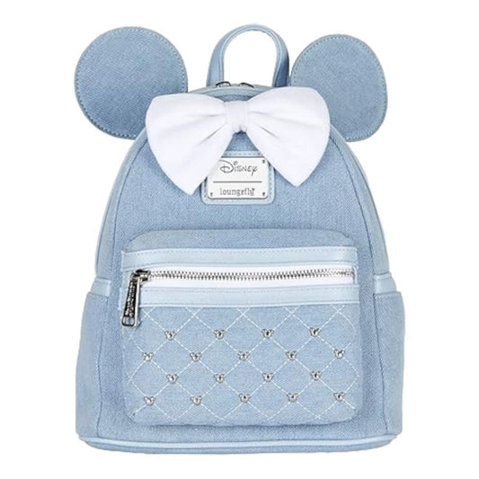 Pop Weasel - Image 2 of Disney - Minnie Mouse Denim US Exclusive Mini Backpack [RS] - Loungefly