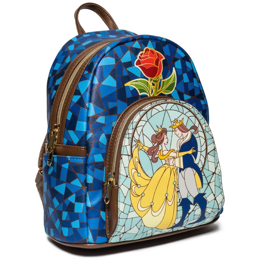 Pop Weasel - Image 3 of Beauty and the Beast (1991) - Stain Glass US Exclusive Mini Backpack [RS] - Loungefly - Bags, Wallets & Purses - Image - Pop Weasel