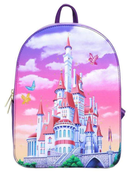 Pop Weasel Image of Beauty and the Beast (1991) - Castle Snap Flap US Exclusive Mini Backpack [RS] - Loungefly