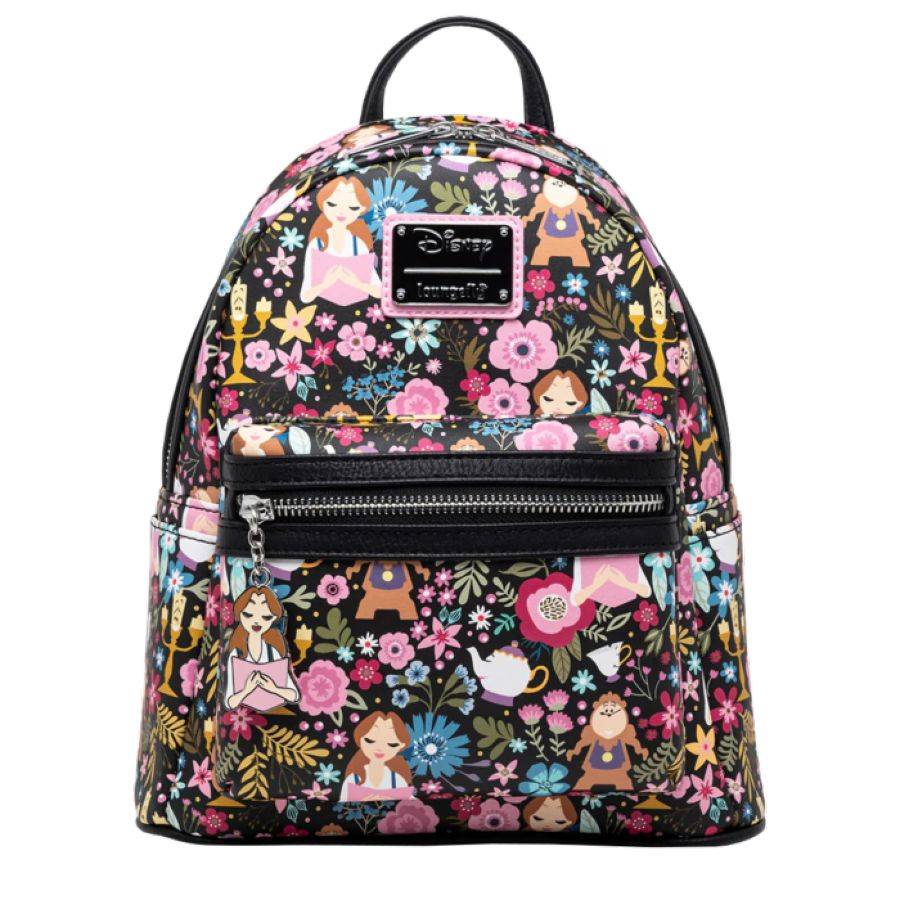 Pop Weasel Image of Beauty & the Beast (1991) - Belle Floral US Exclusive Mini Backpack [RS] - Loungefly