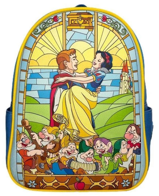 Pop Weasel Image of Snow White and the Seven Dwarfs (1937) - Stained Glass US Exclusive Mini Backpack [RS] - Loungefly