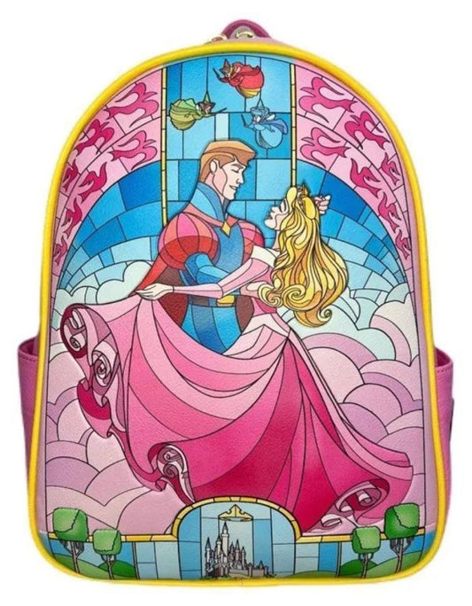 Pop Weasel Image of Sleeping Beauty - Stained Glass US Exclusive Mini Backpack [RS] - Loungefly