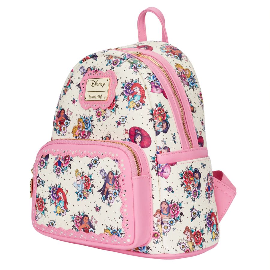 Pop Weasel - Image 2 of Disney Princess - Floral Tattoo Mini Backpack - Loungefly - Bags, Wallets & Purses - Image - Pop Weasel