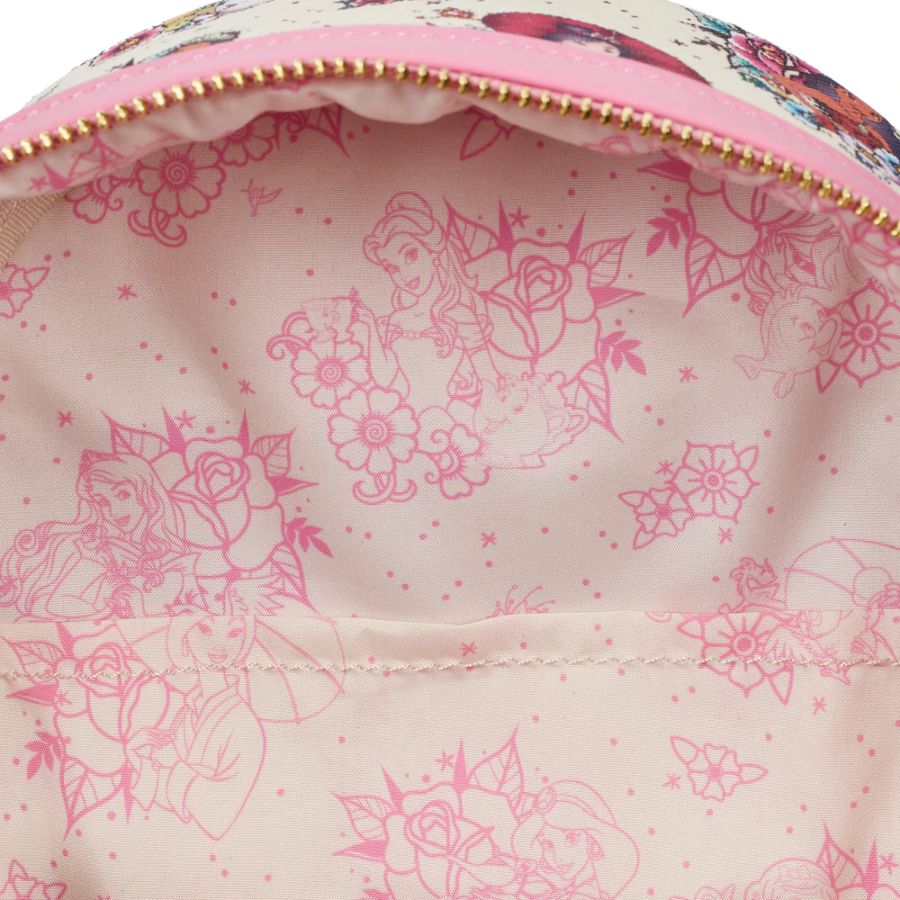 Pop Weasel - Image 4 of Disney Princess - Floral Tattoo Mini Backpack - Loungefly - Bags, Wallets & Purses - Image - Pop Weasel