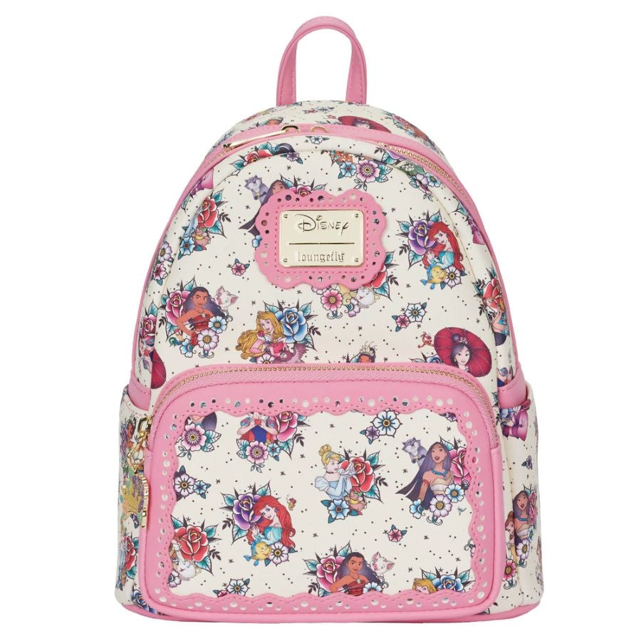 Pop Weasel Image of Disney Princess - Floral Tattoo Mini Backpack - Loungefly - Bags, Wallets & Purses - Image - Pop Weasel