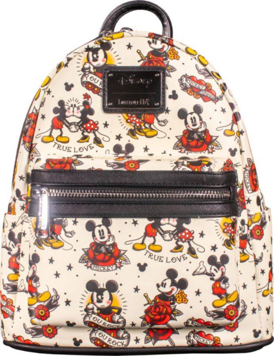 Pop Weasel Image of Disney - Mickey Tattoo US Exclusive Mini Backpack [RS] - Loungefly