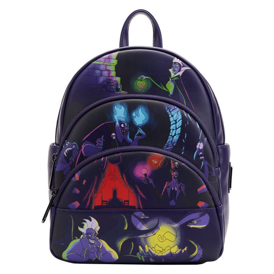 Pop Weasel - Image 2 of Disney Villains - Triple Pocket Glow Mini Backpack - Loungefly