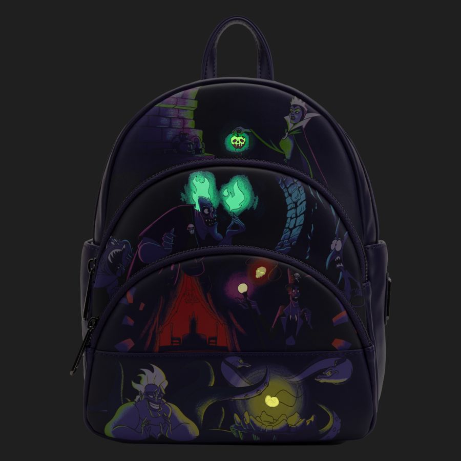 Pop Weasel - Image 3 of Disney Villains - Triple Pocket Glow Mini Backpack - Loungefly - Bags, Wallets & Purses - Image - Pop Weasel