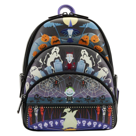 Pop Weasel Image of The Nightmare Before Christmas - Oogie Boogie Glow Triple Pocket Mini Backpack - Loungefly