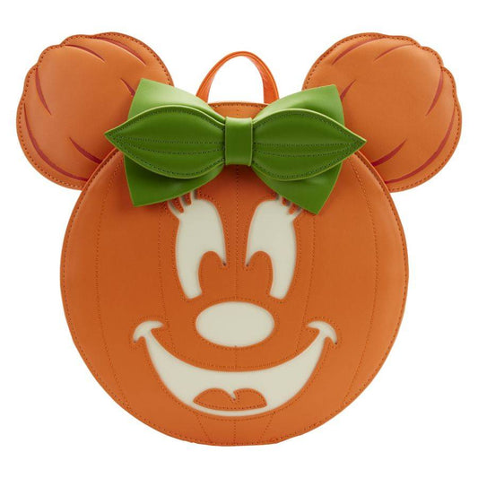 Pop Weasel Image of Disney - Minnie Mouse Pumpkin Glow Face Mini Backpack - Loungefly