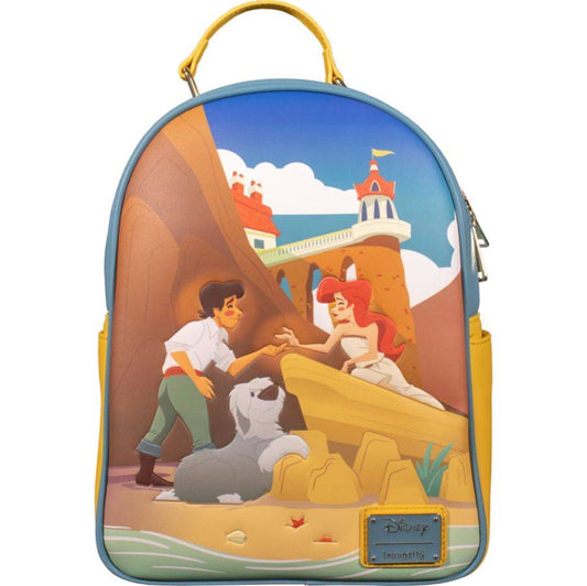 Pop Weasel Image of The Little Mermaid (1989) - Ariel & Eric Beach US Exclusive Mini Backpack [RS] - Loungefly